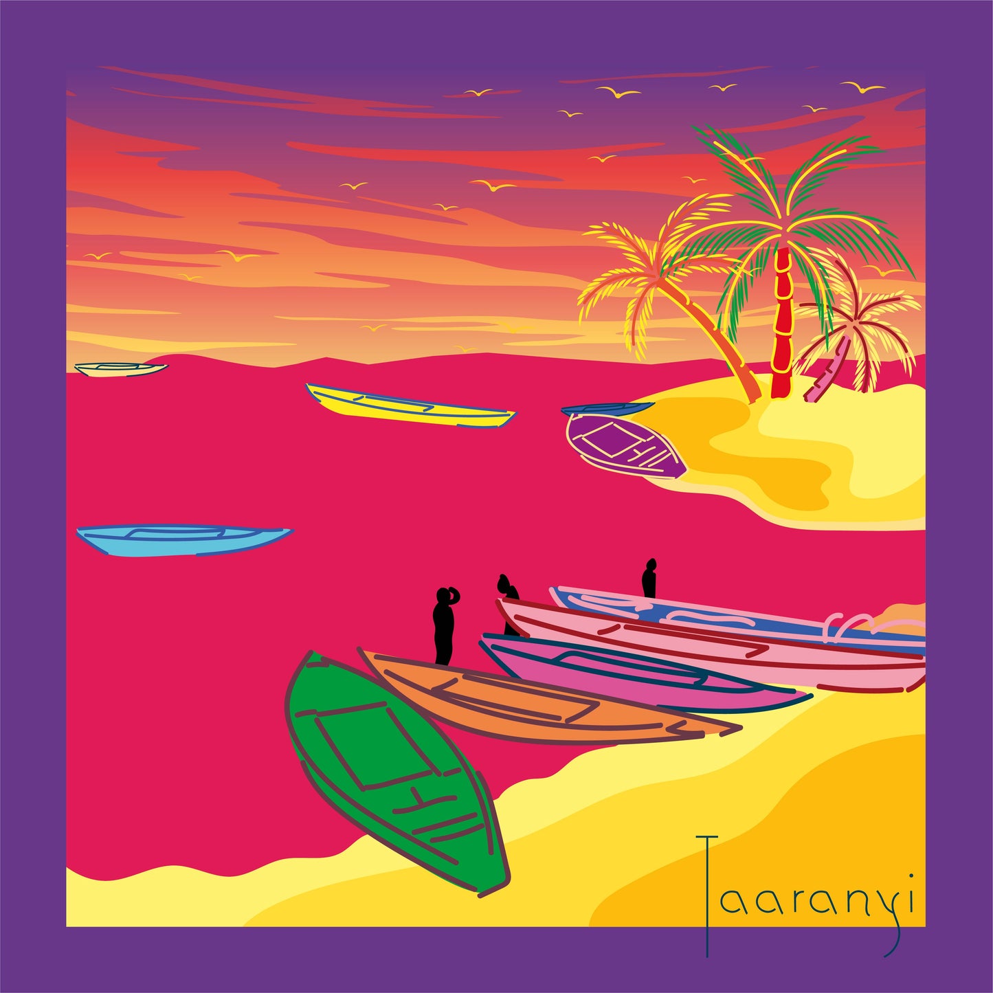 Lac Rose - Soie 45cm