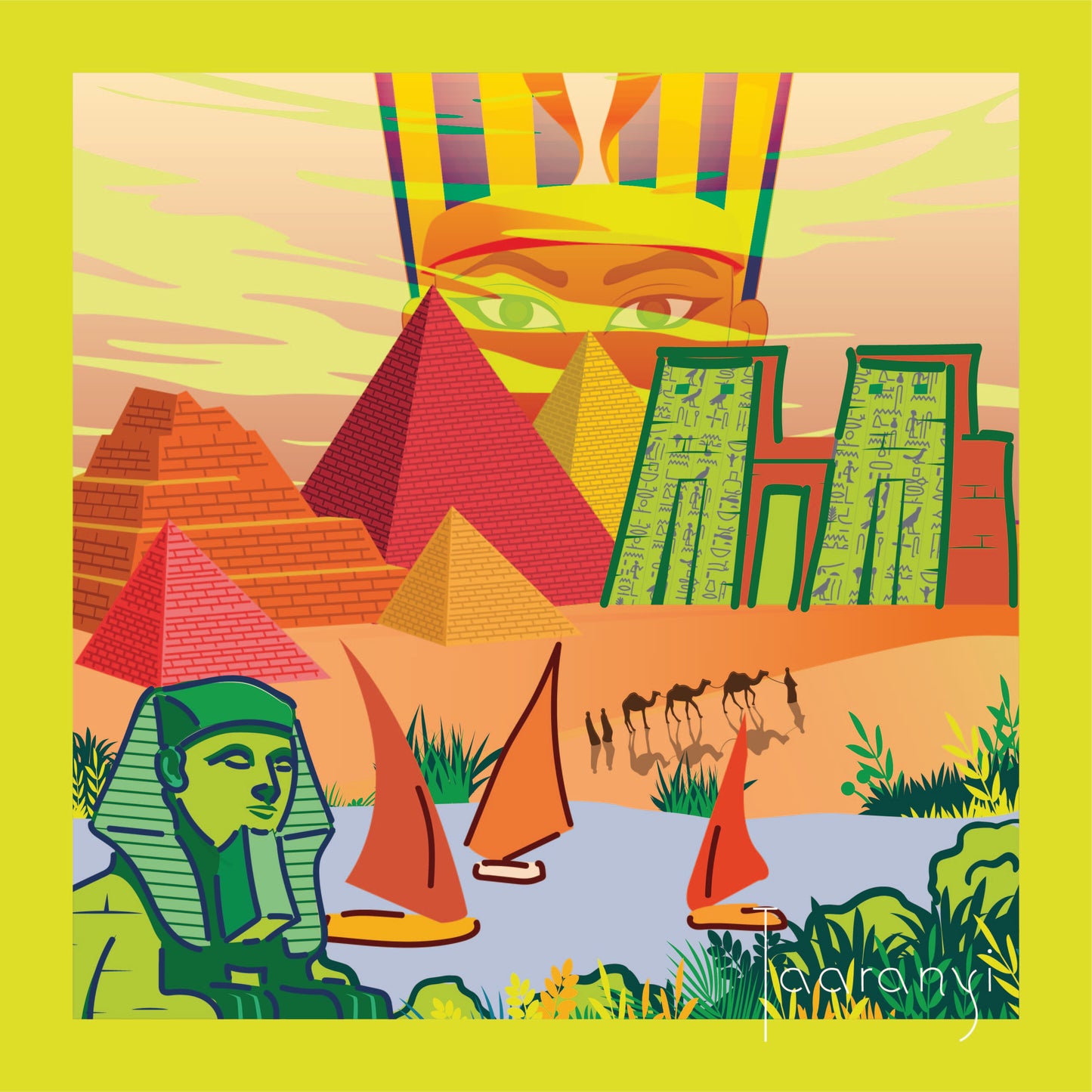 Pyramide - Soie 45cm